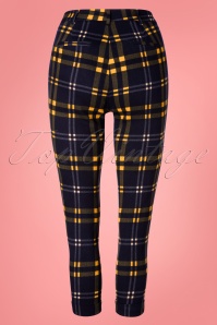 Louche - 60s Jaylo Checkmate Trousers in Navy 3