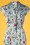 Louche - 70s Myrtille Botanical Tie Neck Jumpsuit in Blue Satin 3