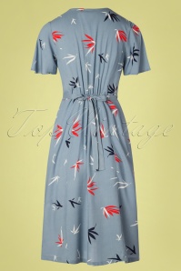 Mademoiselle YéYé - 40s A Lovely Moment Dress in Bamboo Blue 3
