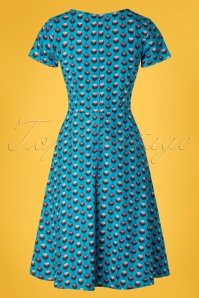 Pretty Vacant - Gloria Dress Années 60 en Bleu Lotus 3