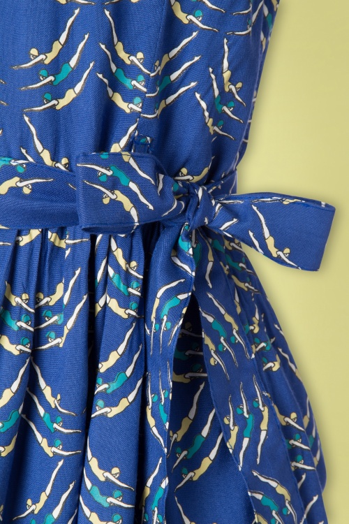Pretty Vacant - Lauren Divers Dress in Blue Années 50 en Bleu 5