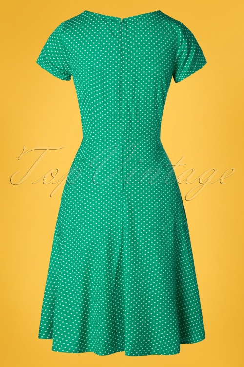 Pretty Vacant - Gloria Hearts Dress Années 60 en Vert Palmier 3