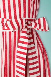Mademoiselle YéYé - 50s Pick A Cherry Dress in Red and White Stripes 5