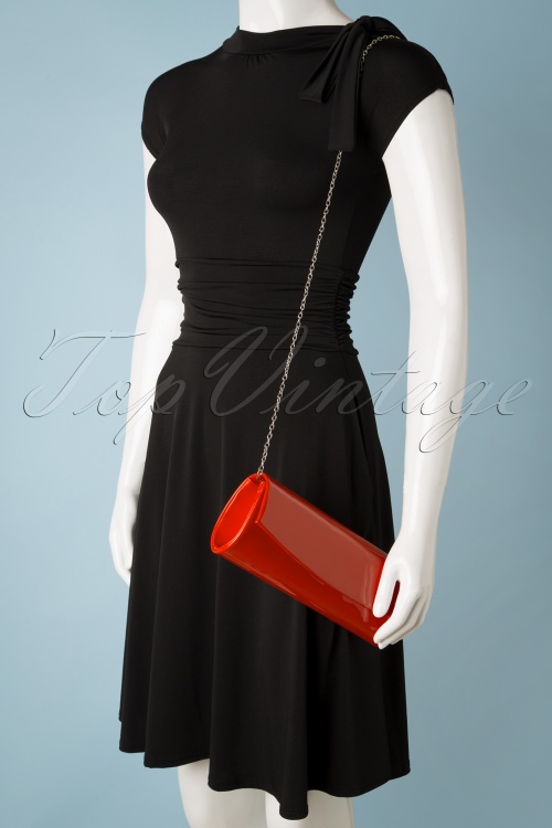 Darling Divine - 50s Take Her Everywhere Evening Clutch in Red 6