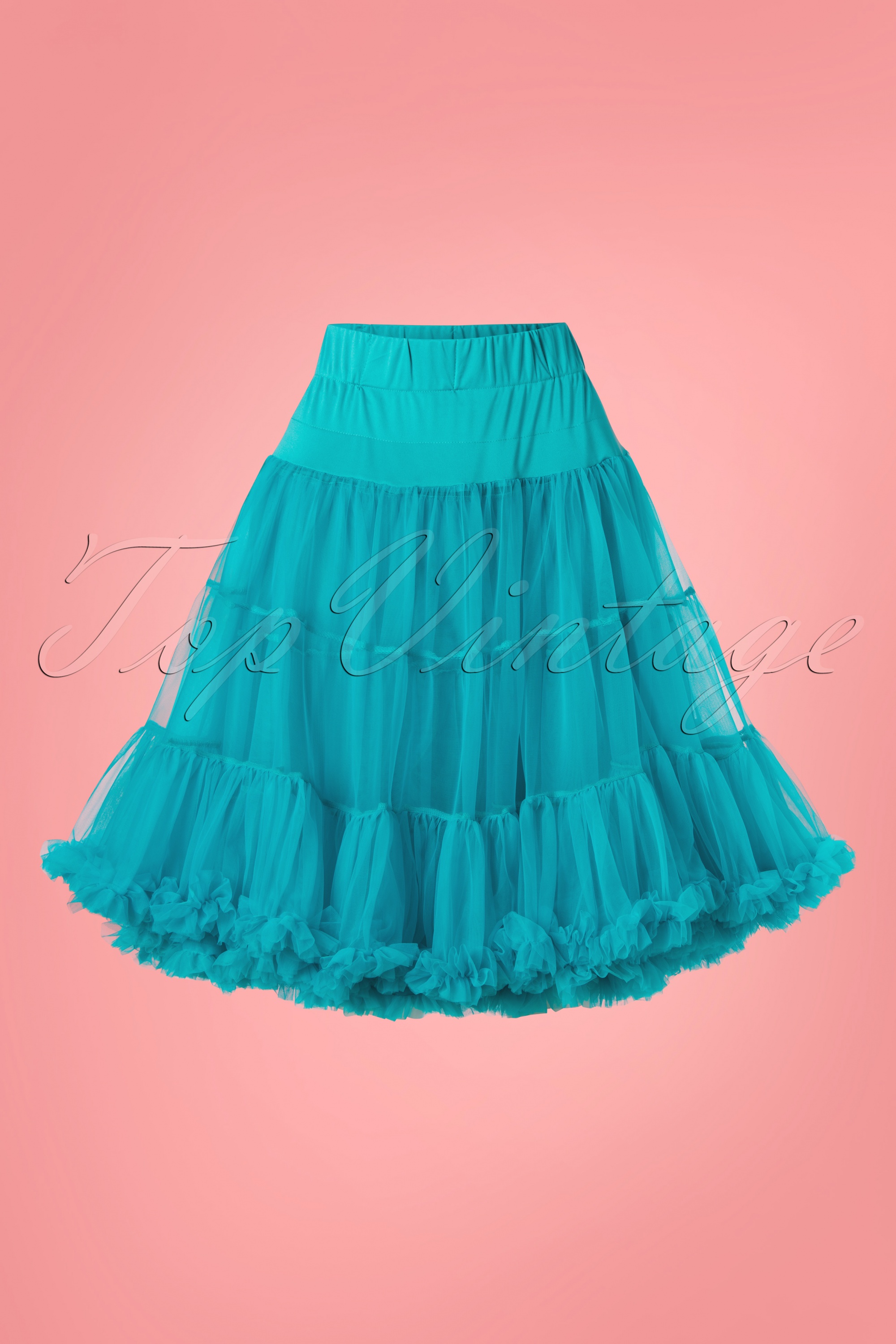 Dolly and Dotty - Zachte pluizige petticoat in turkoois 2