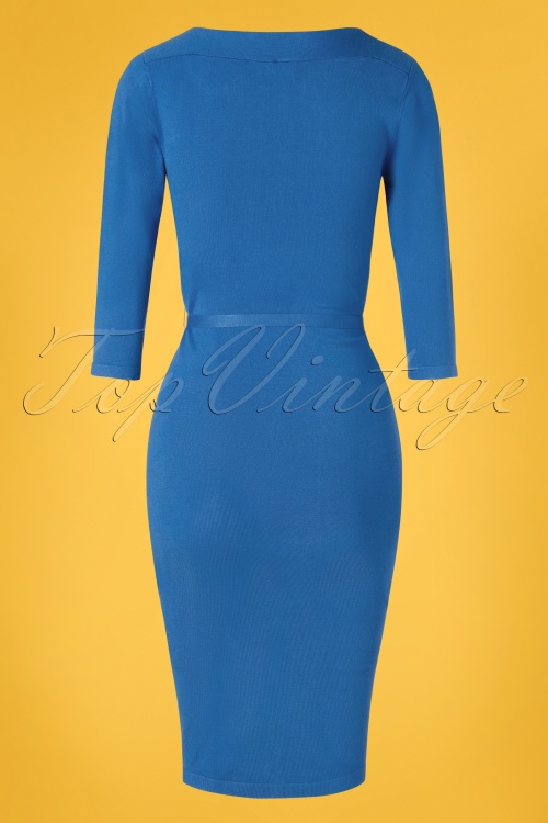 LE PEP - Abbey Dress Années 60 en Bleu Palais 3
