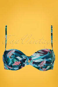 TC Beach - 50s Multiway Bikini Top in Tropical Flowers 5