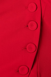 Miss Candyfloss - Clemence Jacket Années 40 en Rouge  3