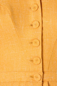 Miss Candyfloss - 40s Adrina Short Sleeve Tweed Jacket in Yellow  4