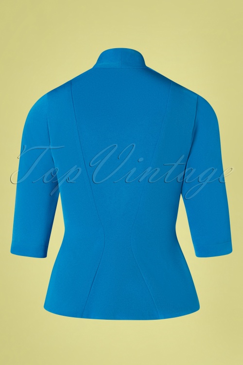 Miss Candyfloss - 40s Adelaide Blazer in Blue 3
