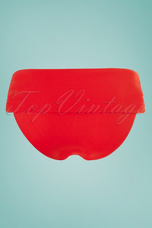 TC Beach - Flipover-Bikinihose in tropischem Rot 3