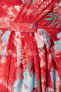 Smash! - Okaina Floral Pencil Dress Années 60 en Rouge 4