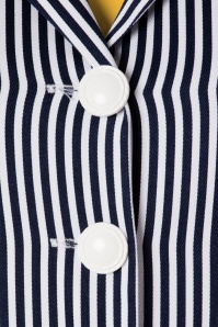 Very Cherry - 40s Classic Jumpsuit in Navy and White Stripes 5