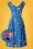 Emily and Fin - 50s Florence Sweet Summer Blooms Dress in Blue 2