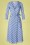 Compania Fantastica - Nicole Stripes Wrap Dress Années 70 en Bleu 2