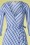 Compania Fantastica - 70s Nicole Stripes Wrap Dress in Blue 3