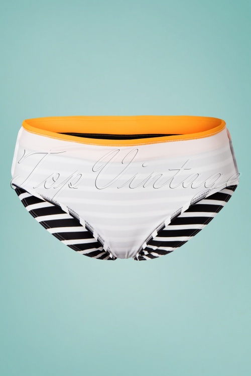 Tweka - Shari Stripes Bikini Pants Années 60 en Noir et Blanc 5