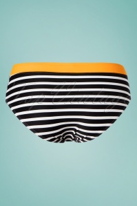 Tweka - Shari Stripes Bikini Pants Années 60 en Noir et Blanc 3
