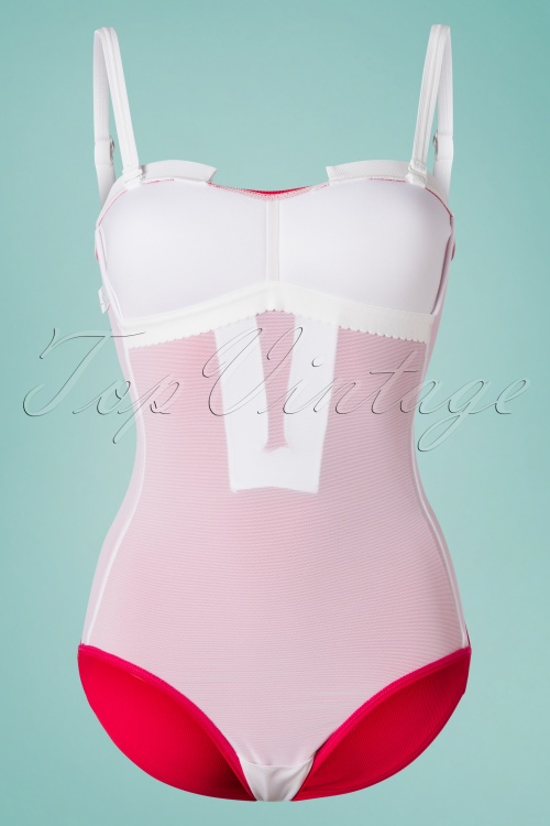 Tweka - 60s Gwendolyn Swimsuit in Red and White 6