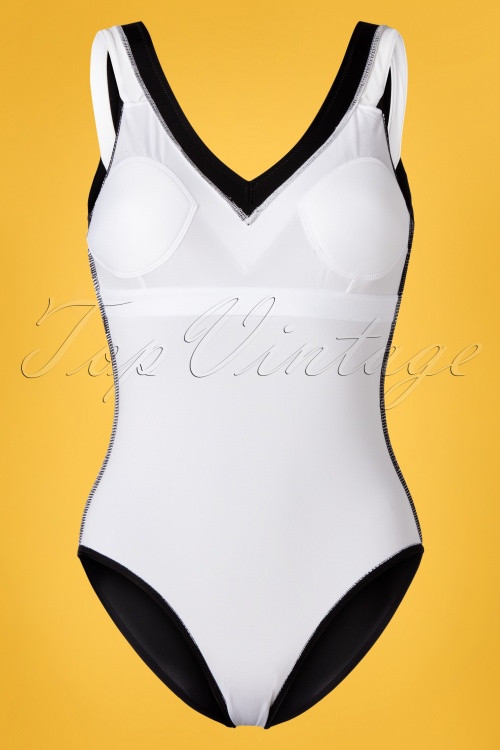 Tweka - 60s Jody Swimsuit in Black and White 5