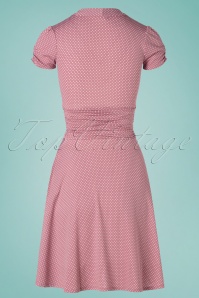 Retrolicious - Debra Pin Dot Swing-jurk in lila roze 5