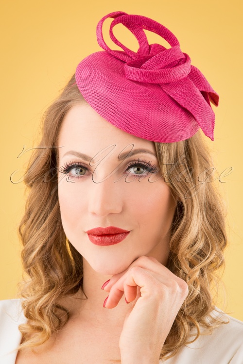 Unique Vintage - Sophie Fascinator Années 50 en Rose