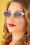Collectif Clothing - Ava Sunglasses Années 50 en Brun et Blanc