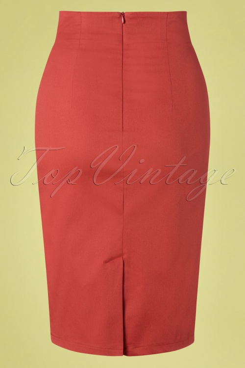 Dolly and Dotty - 50s Falda Pencil Skirt in Chili Red 2