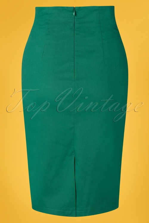 Dolly and Dotty - 50s Falda Pencil Skirt in Green 3