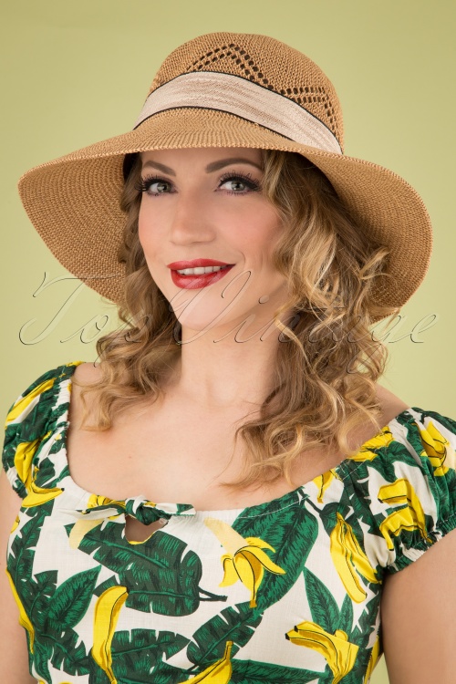 Banned Retro - 50s Tiki Club Hat in Natural