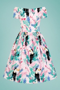 Bunny - Raphaella Toucan Dress Années 50 en Rose 7