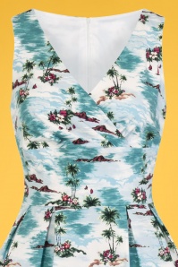Bunny - Nissi Swing Dress Années 50 en Bleu Hawaï 3