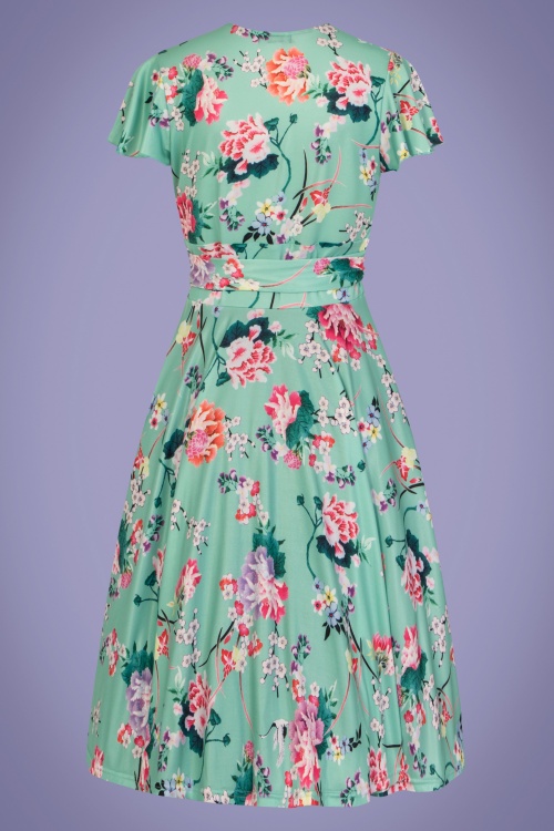 Bunny - 50s Midori Floral Dress in Mint 7