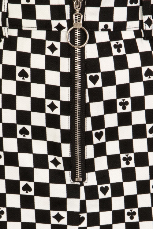 Bunny - 60s Pokerface Mini Skirt in Black and White 3