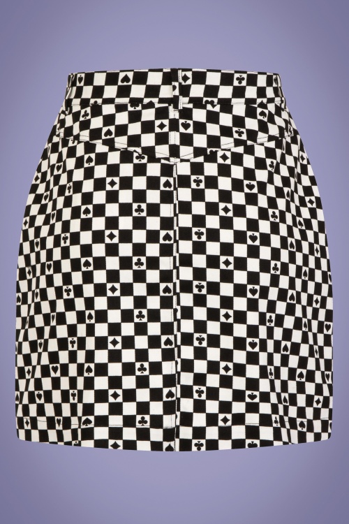 Bunny - 60s Pokerface Mini Skirt in Black and White 2