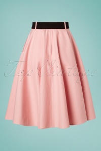 Collectif Clothing - Kitty Cat Swing Skirt Années 50 en Rose Pastel 4