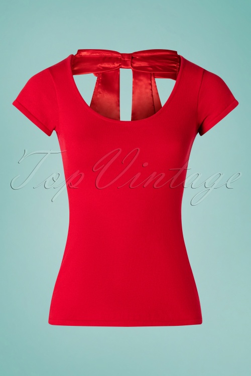 Bunny 28875 Celine Bow Top in Red 20190225 001W
