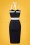 Collectif Clothing - 50s Georgie Nautical Halter Pencil Dress in Navy 5