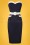 Collectif Clothing - Georgie Nautical Halter Pencil Dress Années 50 en Bleu Marine 2