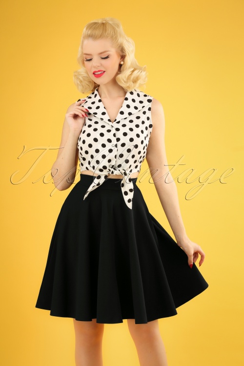 Vintage Chic for Topvintage - 50s Julie Swing Skirt in Black