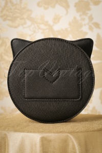 Vixen - Molly Cat Face Handbag Années 50 en Noir 5