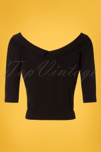 Collectif Clothing - 50s Babette Jumper in Black 3