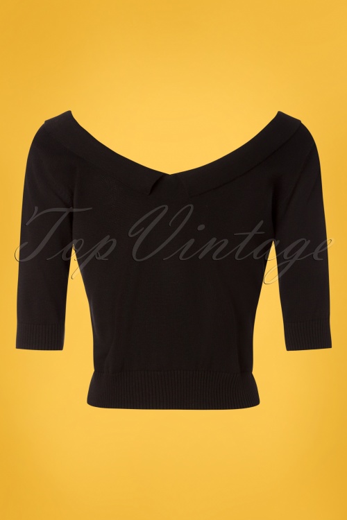 Collectif Clothing - Babette Jumper Années 50 en Noir 3