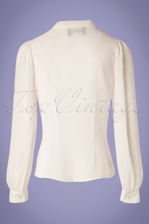 Collectif Clothing - 40s Luiza Blouse in Ivory 2