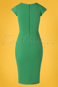Vintage Chic for Topvintage - Candace Pencil Dress Années 50 en Vert 4