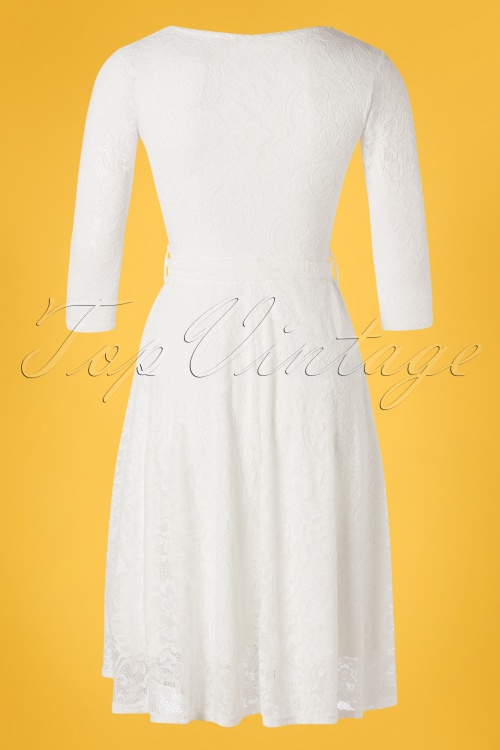 Vintage Chic for Topvintage - 50s Chiara Lace Swing Dress in Ivory 5