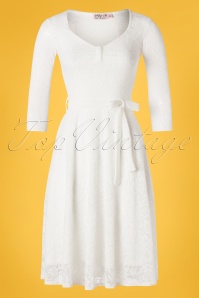 Vintage Chic for Topvintage - 50s Chiara Lace Swing Dress in Ivory 2