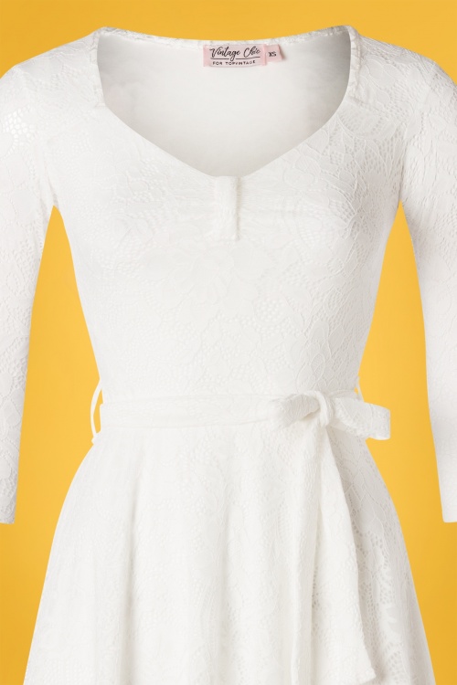 Vintage Chic for Topvintage - 50s Chiara Lace Swing Dress in Ivory 3