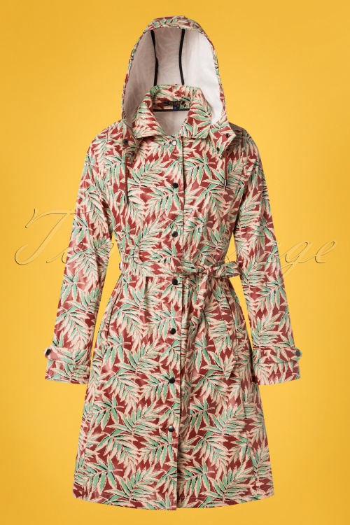 King Louie - 60s Debbie Scala Raincoat in Icon Red 3