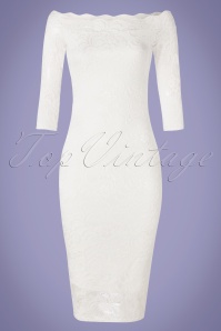 Vintage Chic for Topvintage - 50s Vera Lace Pencil Dress in Ivory 2